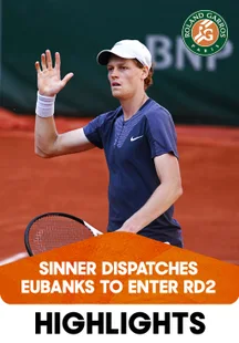 Sinner Outsmarts Eubanks In Straight Sets - Highlights - 27 May 2024 on Sony LIV